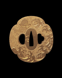 Clouds over the Rising Waves Tsuba 雲湧波生 - SwordSmith Australia