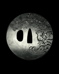 Kara - jishi lion Tsuba 唐獅子 - SwordSmith Australia