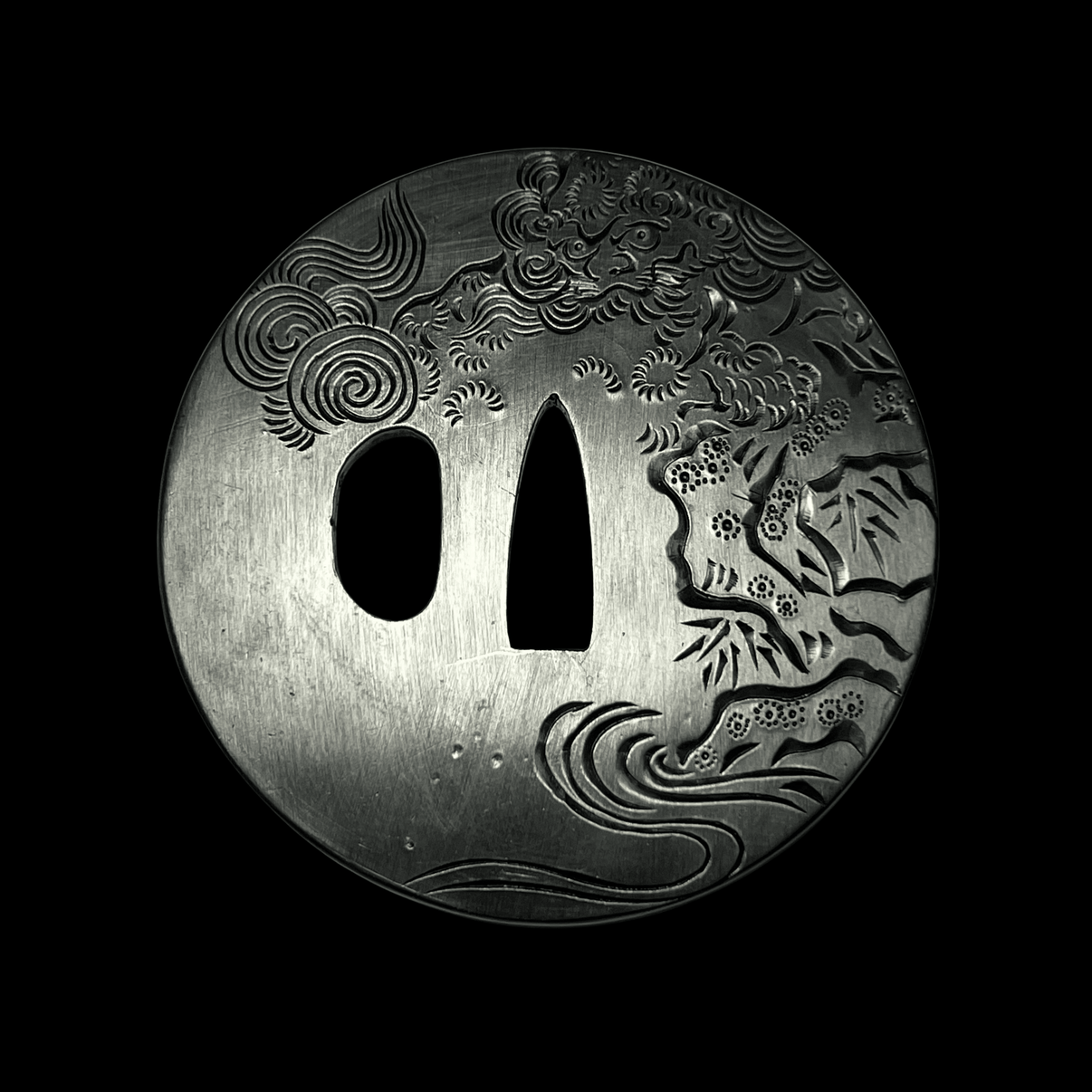 Kara - jishi lion Tsuba 唐獅子 | TangGu Sword 2026