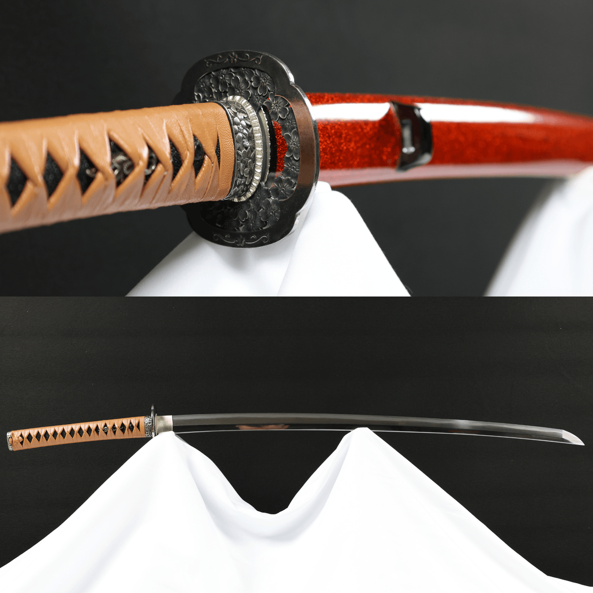 Katana Amber Sakura Kobuse Blade Kōhaku Zakura Koshirae 琥櫻 - TangGu Sword