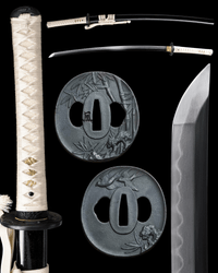 Katana Moonlit Bamboo Folded Steel Blade Takekage Koshirae 月竹 - SwordSmith Australia