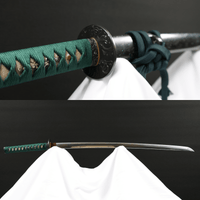 Katana Obsidian Wave Oroshigane Kobuse Blade Kuronami Koshirae 黑浪 - TangGu Sword