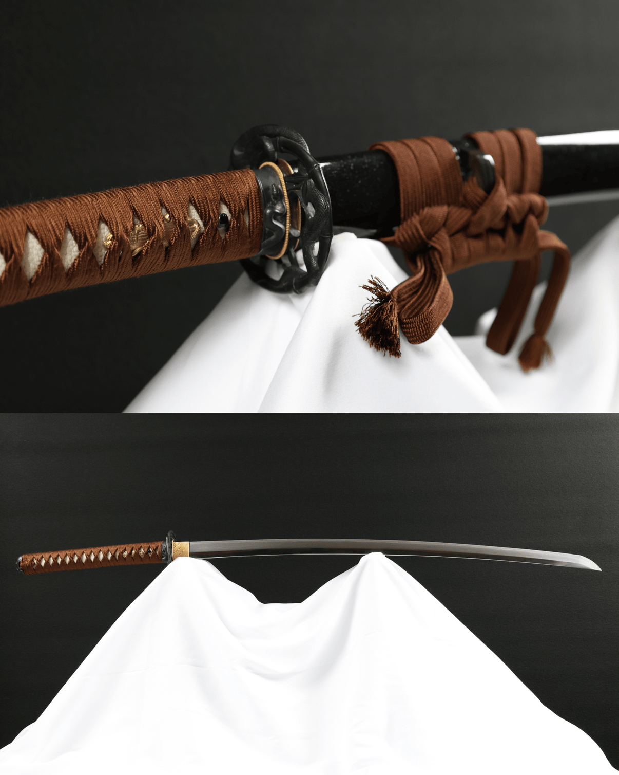 Katana Serpent Wave Folded Steel Blade Janami Koshirae 蛇濤 - SwordSmith Australia