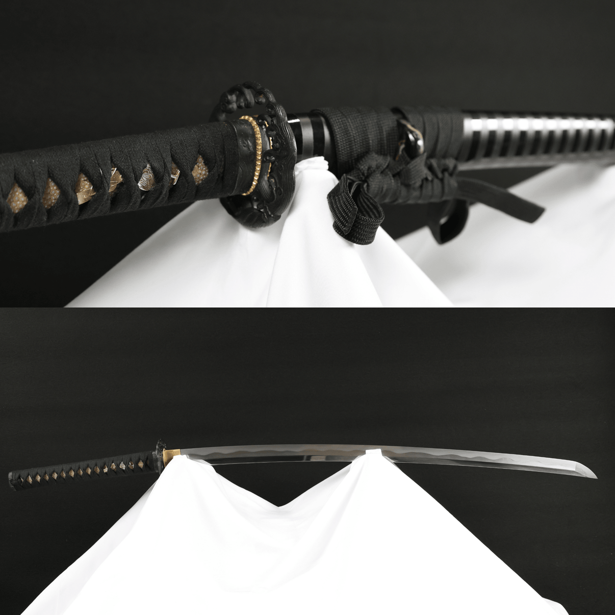Katana Silent Wave Folded Steel Blade Kuronami Koshirae 玄濤 - TangGu Sword