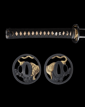 Katana Tiger Tamer Sanmai Blade Koko Koshirae 黑曜 - SwordSmith Australia