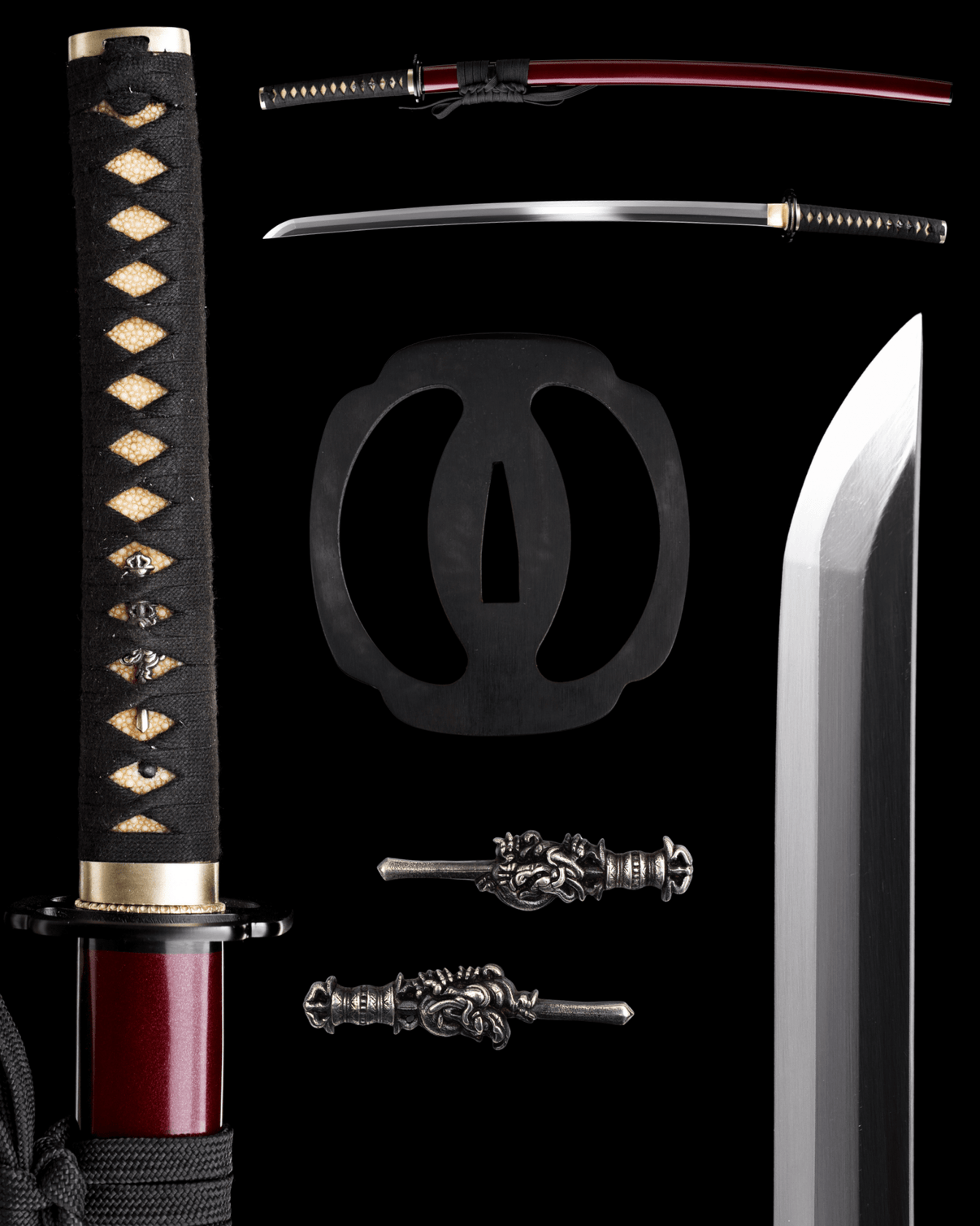 Katana Vermilion Bolt Maru Blade Kōden Koshirae 赤雷 - SwordSmith Australia