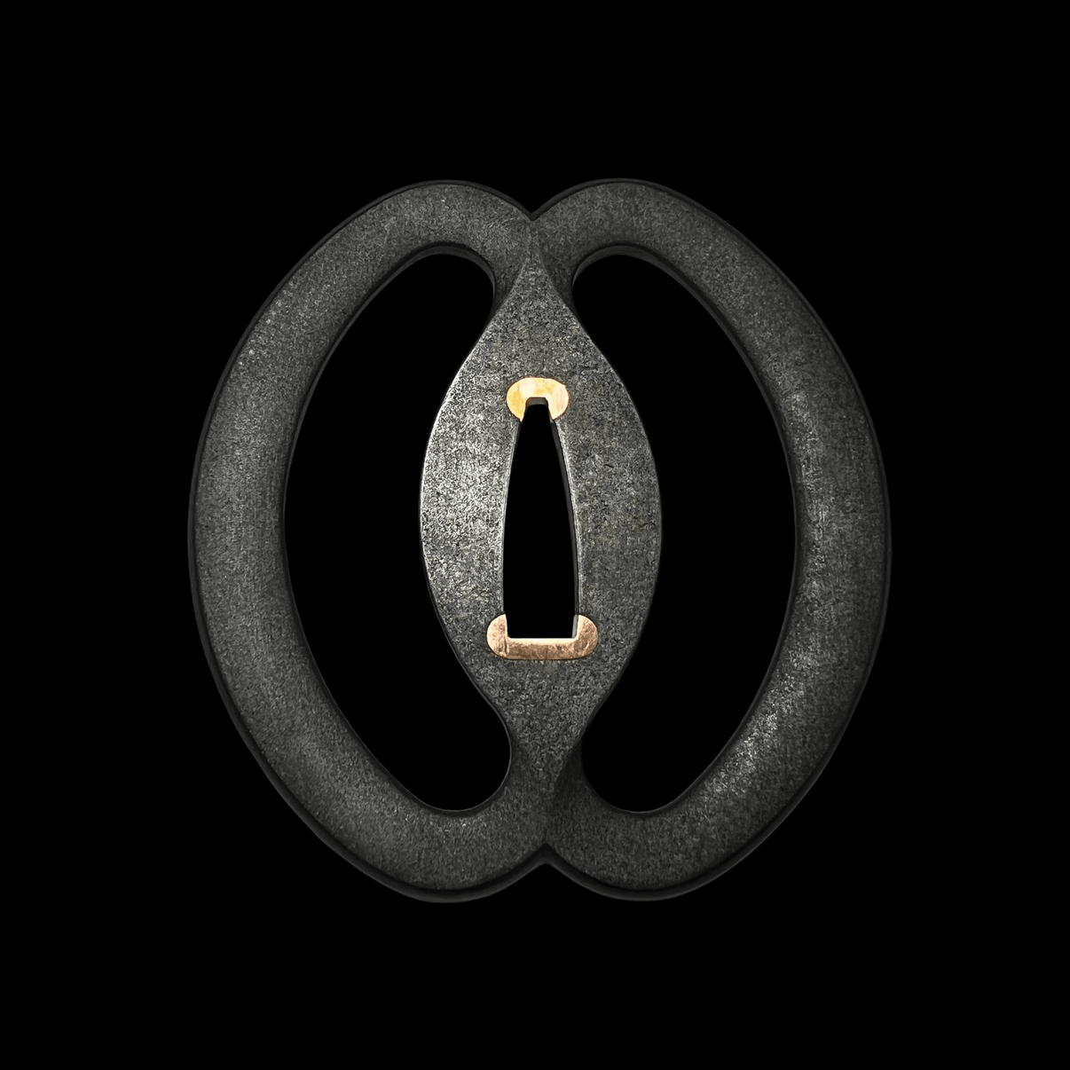 Musashi Sukashi Iron Tsuba with Sekigane 武蔵透鐔 | TangGu Sword 2026