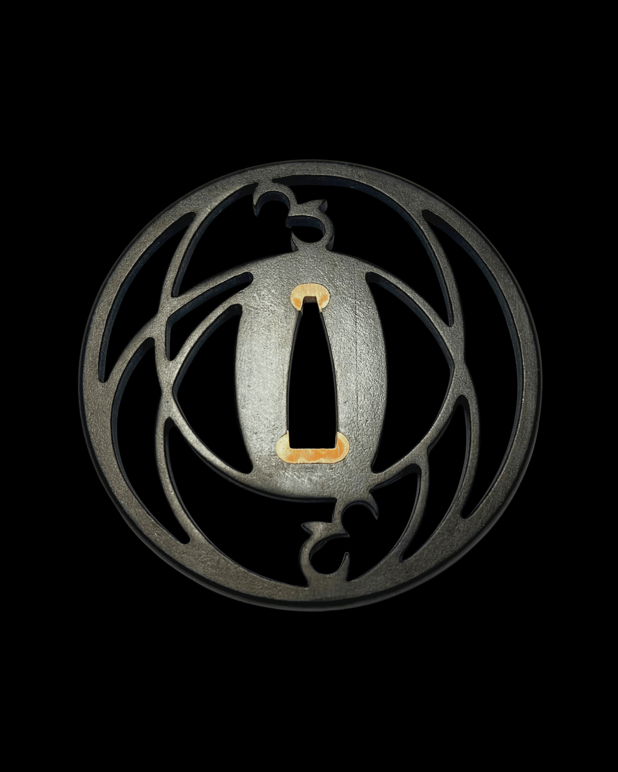 Musashino Sukashi Tsuba with Sekigane 武蔵野透鐔 - SwordSmith Australia