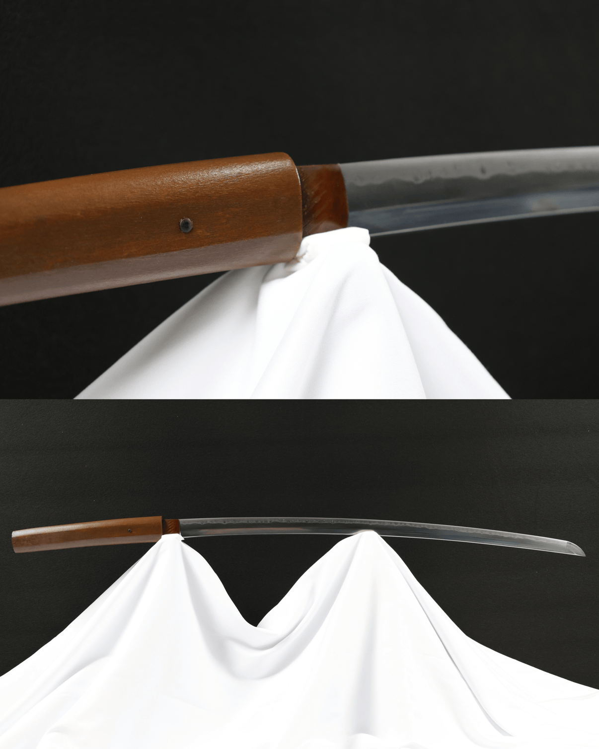 Oroshigane Kobuse Katana Shirasaya with Nashiji - hada Grain and Choji - midare Hamon - SwordSmith Australia