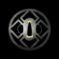 Shihō - bishi Sukashi Tsuba with Sekigane 四方菱形透鐔 | TangGu Sword 2026